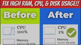 How To Fix High RAMMemoryCPUDISK Usage on Windows 1110 2024 [upl. by Sergio]