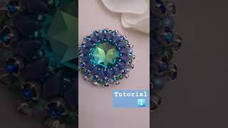 Crystal brooch tutorial diy kaskatstore handmade etsyseller designerjewelry unique tutorial [upl. by Bortman901]