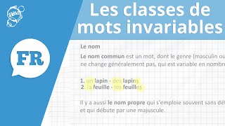 Allô prof  Les classes de mots invariables [upl. by Clio]