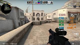 GeForce GT 1030  AMD A67400K  CSGO FPS Test Dust 2 Low [upl. by Bilek]