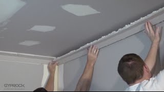 How To Install Plasterboard Part 5 Installing Cornice [upl. by Gaskin]