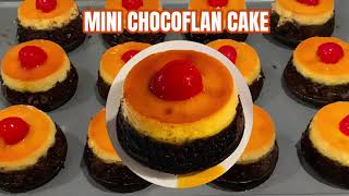 How to make Mini Chocoflan Cake Chocolate Leche Flan Cake [upl. by Meares]