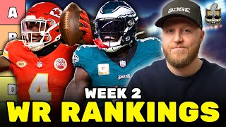 Top 36 Wide Receiver Rankings amp Tiers for Week 2  Fantasy Football 2024 [upl. by Dorris]