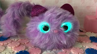 Pomsies Pom Pom Pets Purple Cat Talks amp Sings ASMR [upl. by Nnylannej]