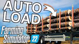 Auto Load LOGS In Farming Simulator 22 Fliegl Timber Autoload Mod Review [upl. by Browne]