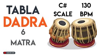 Dadra Taal Tabla Loop  CScale  6 Matra 130 Bpm muzzico [upl. by Allerim]