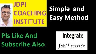 Integral of sin inverse cos x dx Integral of sin1 cos x  Integrate sin1 cos x [upl. by Jeana175]