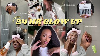 EXTREME 24 HOUR GLOW UPat home I everything shower lash extensions skin care body care amp more [upl. by Springer]