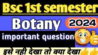 bsc 1st year botany important questions 202425bsc botany [upl. by Scarlet135]