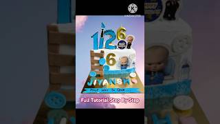 6 Months Birthday Cake DesignBossBaby Theme CakeDesignytshortstrendingvideoviralvedio [upl. by Neerual]