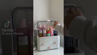 Asmr organize my vanity with me compilation✨🪩🌸🩷🫧 [upl. by Lorant]