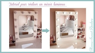 DIY Miroir lumineux maquillage pro  Vanity mirror with lights  Hollywood vanity mirror [upl. by Fachan657]