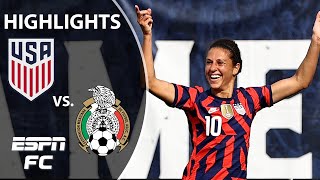 USA vs Mexico Full Highlights USWNT wins behind goals from Carli Lloyd and Tobin Heath  ESPN FC [upl. by Sullecram]