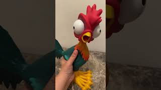 For eBay Disney MOANA Squeeze and Scream Hei Hei Toy 13quot Chicken Rooster demo [upl. by Olgnaed]