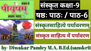 पाठ6 संस्कृतसाहित्ये पर्यावरणम्  sanskrit class 9 chapter 6 adityamsanskrit4346  bihar board [upl. by Alul]