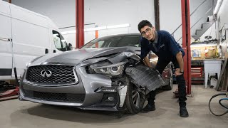 Infiniti Q50 30t Build part 1  Carrosserie Prisme [upl. by Notnef]