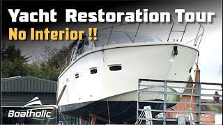 DIY Boat Restoration Project with no interior  Full Tour  EP2 [upl. by Tuinenga]