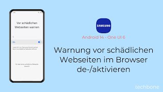 Warnung vor schädlichen Webseiten im Browser aktivieren oder deaktivieren Samsung Internet [upl. by Arica186]