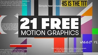 21 FREE Motion Graphics For Premiere  PremiumBeatcom [upl. by Oelc]