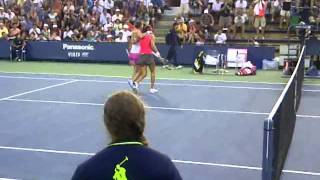 Andrea Petkovic amp Julia Goerges Set Point celebration US Open [upl. by Aggie25]