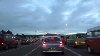 Driving Off Ferry Armorique Brittany Ferries Roscoff Finistère Brittany France 13th August 2014 [upl. by Mis]