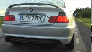 BMW e46 330ci custom exhaust powered by Tune Soft [upl. by Noissap]