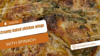 Creamy chicken wing and spinach bake [upl. by Norit783]