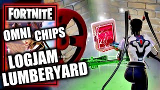 Collect Omni Chips at Logjam Lumberyard  Fortnite Chapter 3 Season 2 Omni Sword Quest [upl. by Eniron95]