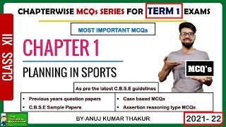 Important MCQ Term 1 Exams I Chapter 1 Planning in Sports I Class 12 202122 I Physical Education [upl. by Llyrehc968]