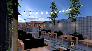 Outdoor Cafe Animation Lumion 10 Rendering [upl. by John]