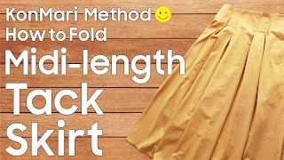 KonMari Method How to fold Midilength Tack Skirt English edition [upl. by Howland]