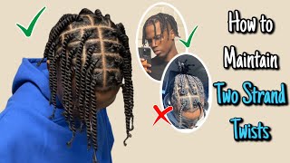 How to Keep Two Strand Twist Looking Fresh For Men [upl. by Michaele]