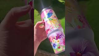 Hummingbirds amp ladybugs design HOGG HOLOGRAPHIC 30OZ WATER BOTTLE sublimation epson [upl. by Kcirdahc]