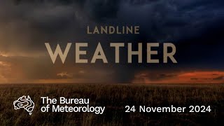 Weekly weather from the Bureau of Meteorology Sunday 24 November 2024 [upl. by Aliwt388]