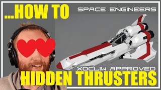 SPACE ENGINEERS Hidden thrusters for outstanding builds TUTORIAL [upl. by Dnalyar]