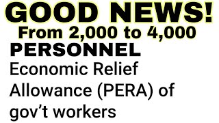 Good news Personnel Economic Relief Allowance o PERA of govt employees From 20004000 [upl. by Nosna693]