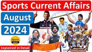 August 2024 Sports Current Affairs  Monthly Sports Current Affairs by Sports Engineer [upl. by Llieno]