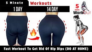 Fast Workout To Get Rid Of Hip Dips DO AT HOME By 5 Minutes Female Workout [upl. by Linn]