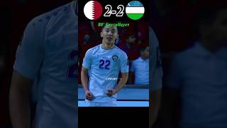 Qatar vs Uzbekistan uzsport football shorts worldcup 15112024 [upl. by Aicertap803]