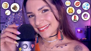 ASMR Emoji Challenge 5  Water Spray Mouth Sounds Brushing  Personal Attention GermanDeutsch [upl. by Nnairol]