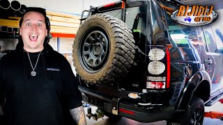 Spare Wheel Carrier Installation  Land Rover Discovery 4 [upl. by Adaurd]