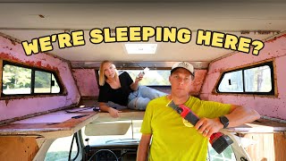 We Rebuilt Our Rotten Motorhome Front Over Cab RV Renovation [upl. by Elocon]