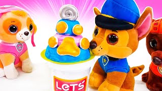 Spielzeug Video für Kinder mit der Paw Patrol Eine kunterbunte Geburtstagstorte für Chase [upl. by Nerua]