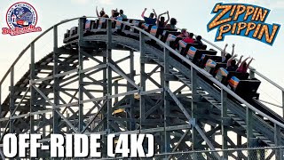 Zippin Pippin OffRide 2021 4K  Bay Beach Amusement Park  Non Copyright [upl. by Schaaff349]