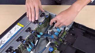 Lenovo ThinkSystem SR650 V2 installing a front 25inch drive backplane [upl. by Esirahc]