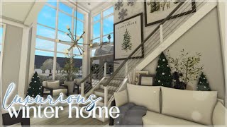 Bloxburg  Luxurious Winter Family Home  Roblox  House Build [upl. by Anitnas]