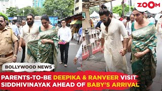 Deepika Padukone and Ranveer Singh Seek Blessings at Siddhivinayak Ahead of Baby’s Arrival [upl. by Drawd]