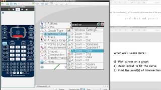 Intersection of Two Curves TI NSPire CX [upl. by Romulus150]