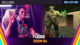 DOOM 64 by ZELLLOOO in 4900  Summer Games Done Quick 2024 [upl. by Nivanod]