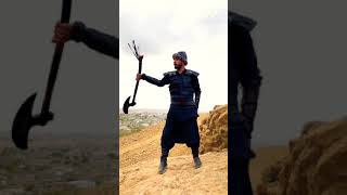 Turgut axe skills part 10  spinning by ameer Ghulam [upl. by Weywadt]